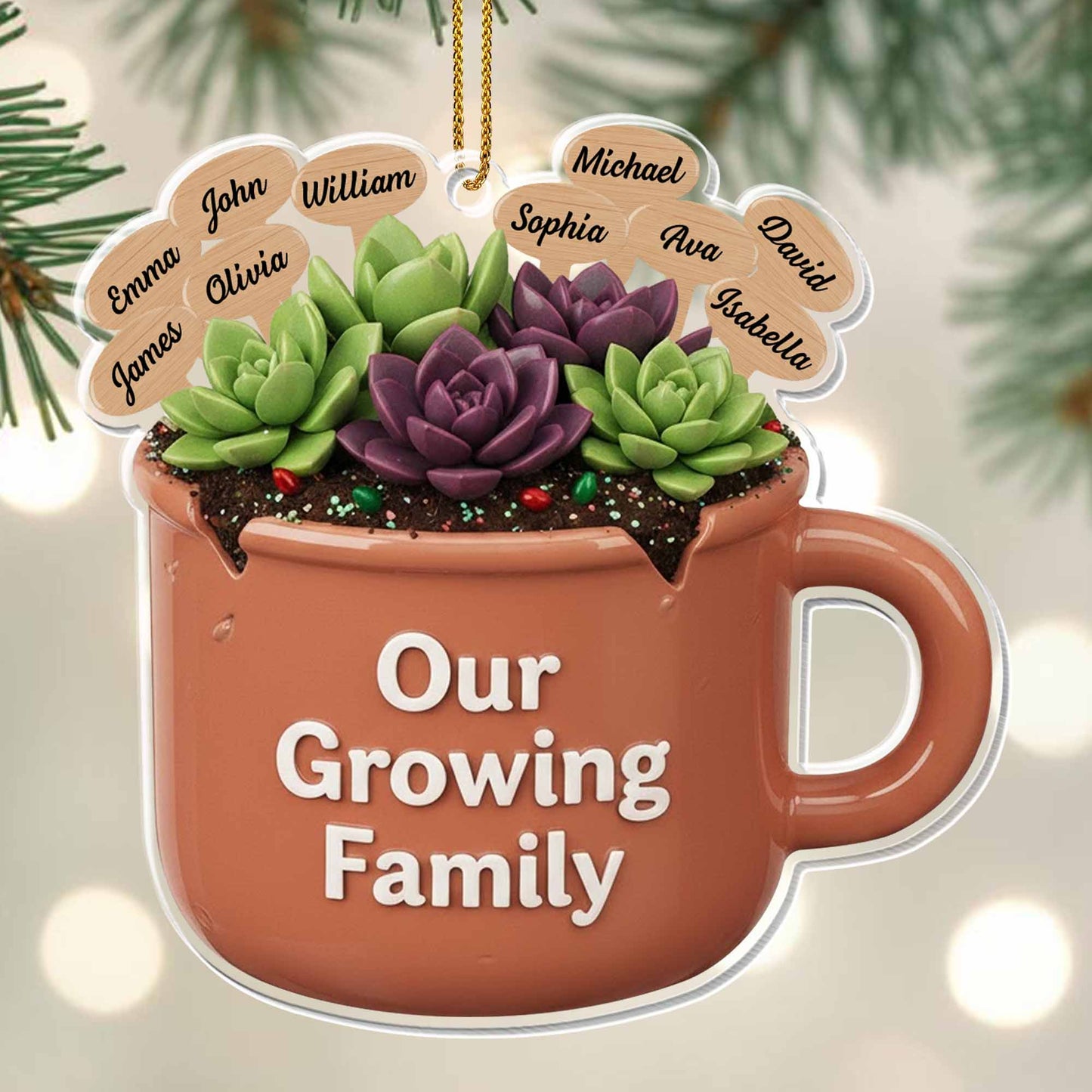 Our Growing Family Succulent Coffee Mug