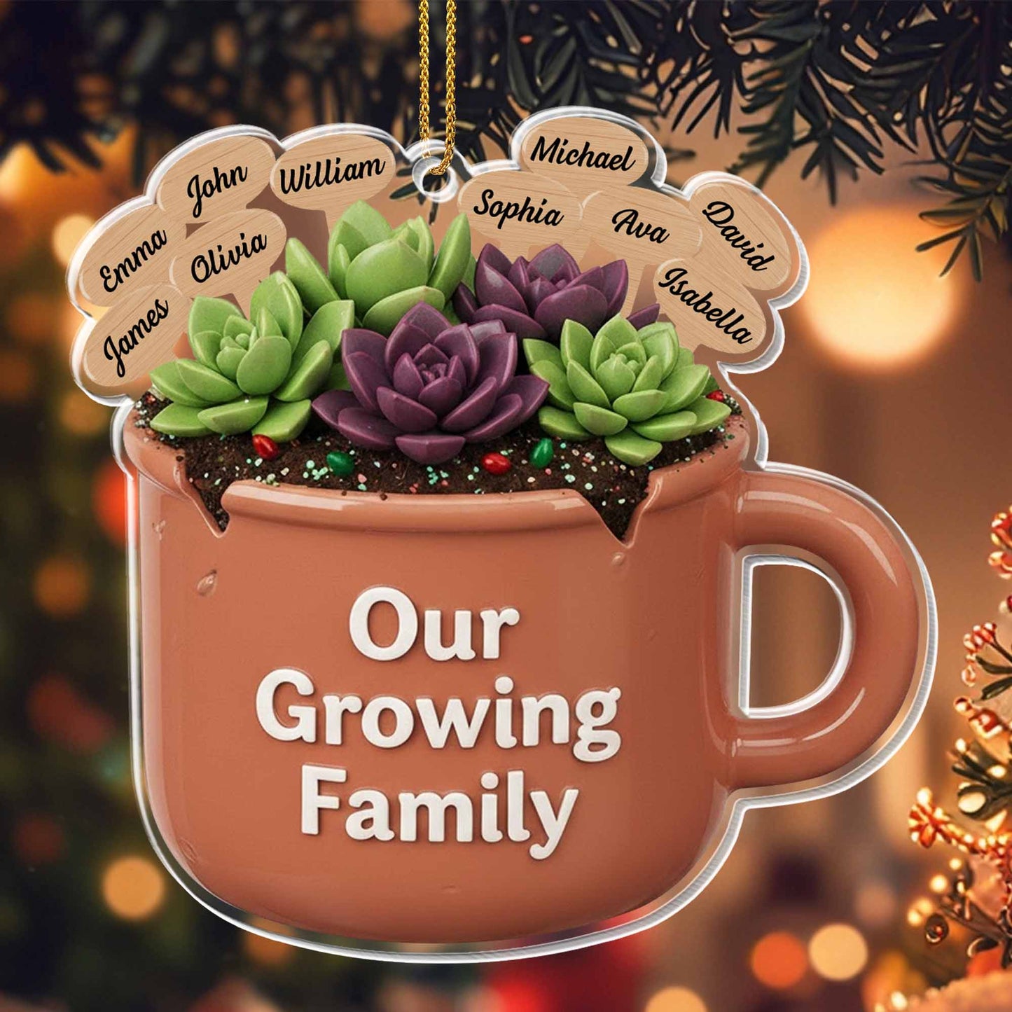Our Growing Family Succulent Coffee Mug