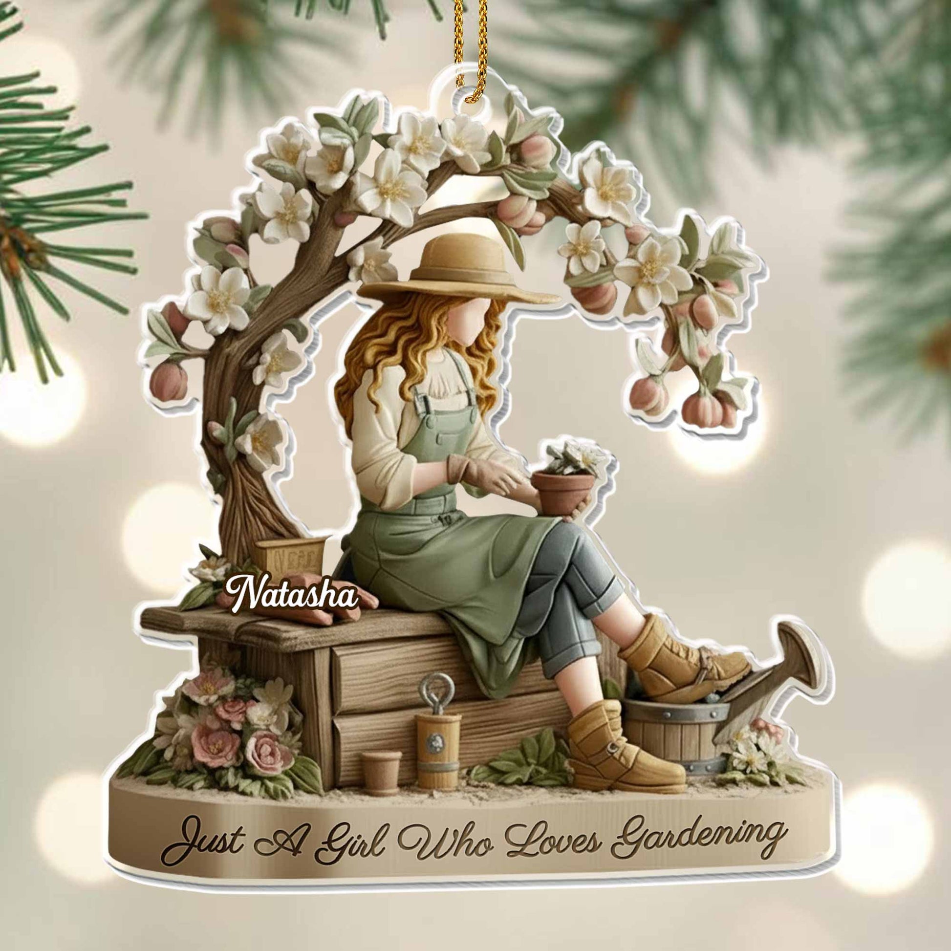 Just A Girl Who Loves Gardening, Tree And Flowers