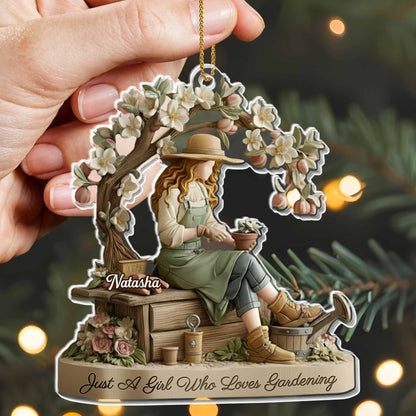 Just A Girl Who Loves Gardening, Tree And Flowers