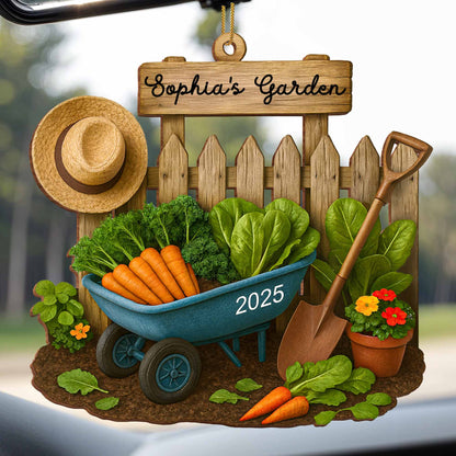 Sophia's Garden With Fresh Vegetables And Garden Tools