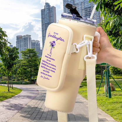 Always Remember You Are Braver, Stronger, Smarter - Personalized Custom Water Bottle Carrier Bag - GDT002_BCB