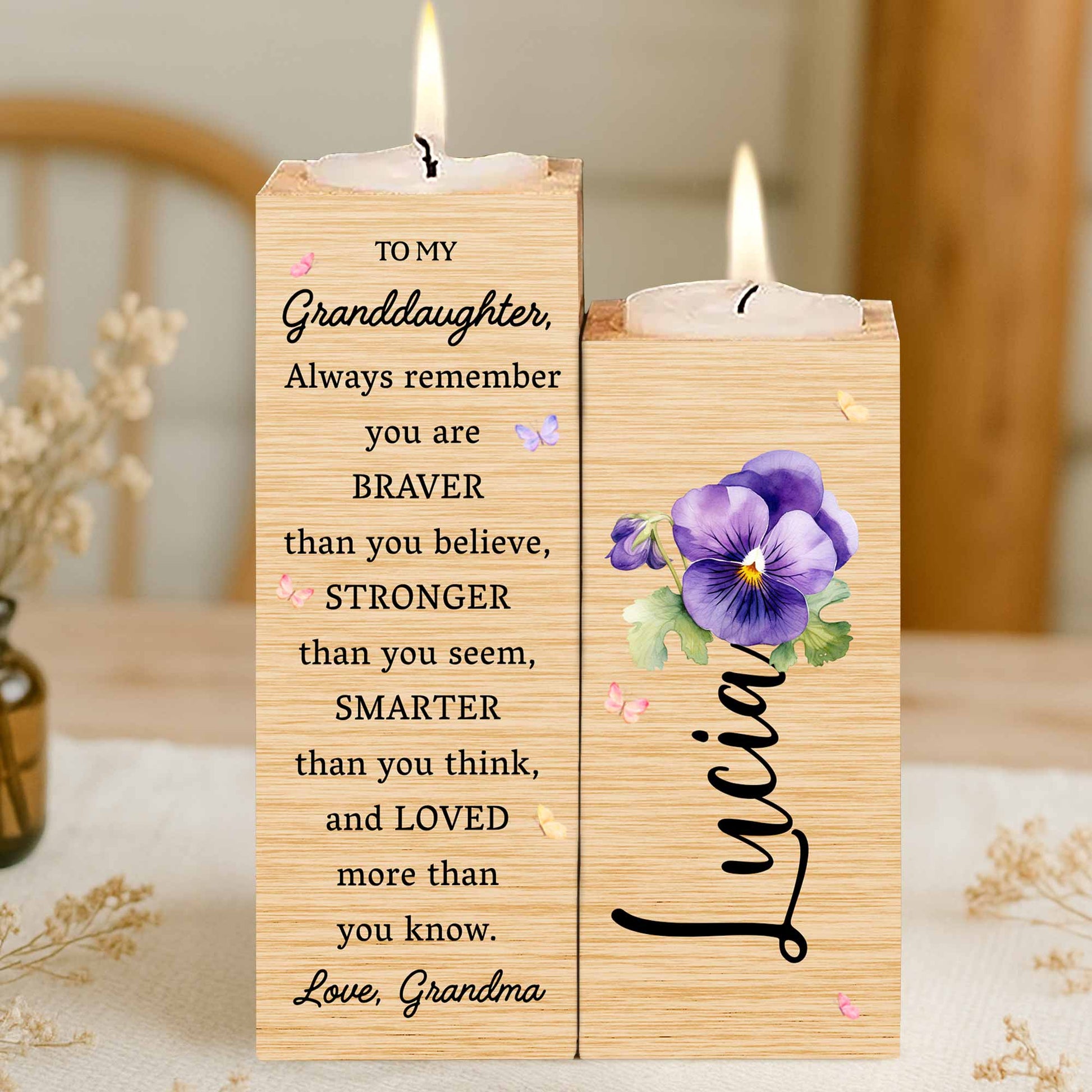 To My Granddaughter, Always Remember, Flowers and Butterflies