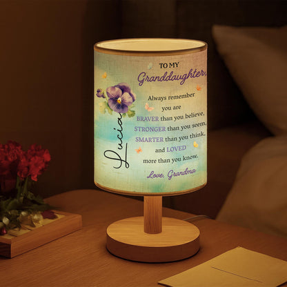 Always Remember You Are Braver And Stronger, Flowers - Personalized Custom Fabric Lamp - GDT002_FLAMP