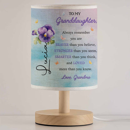 Always Remember You Are Braver And Stronger, Flowers - Personalized Custom Fabric Lamp - GDT002_FLAMP