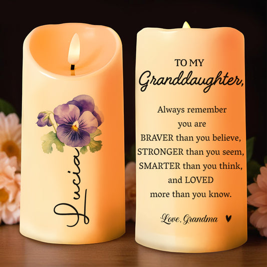 Braver Stronger Smarter Loved Inspirational Quote With Flowers