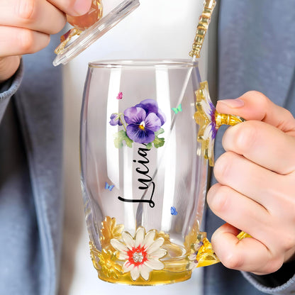 Add A Touch Of Elegance To Your Tea Time, Enamel Flowers and Butterflies