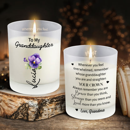 Braver And Stronger Granddaughter Love Message With Hearts And Flowers