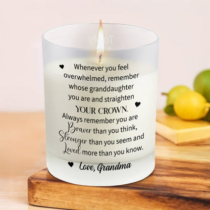 Braver And Stronger Granddaughter Love Message With Hearts And Flowers