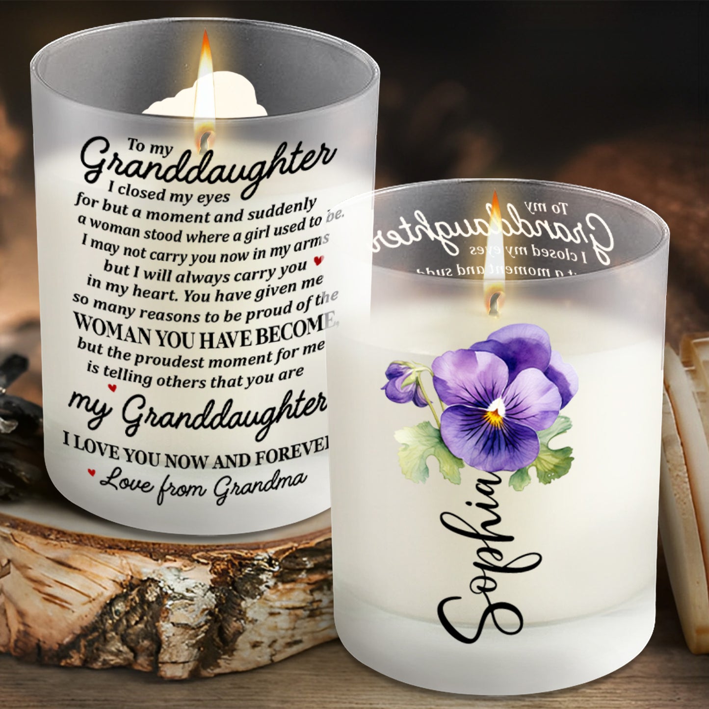 Granddaughter, Proud And Forever Love Message With Flower