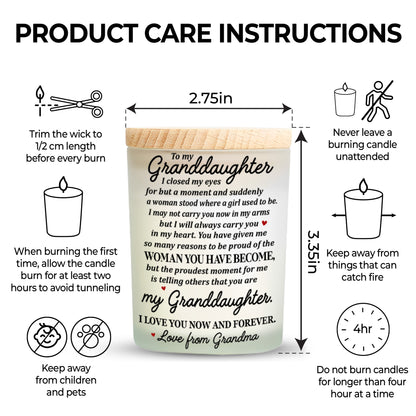 Granddaughter, Proud And Forever Love Message With Flower