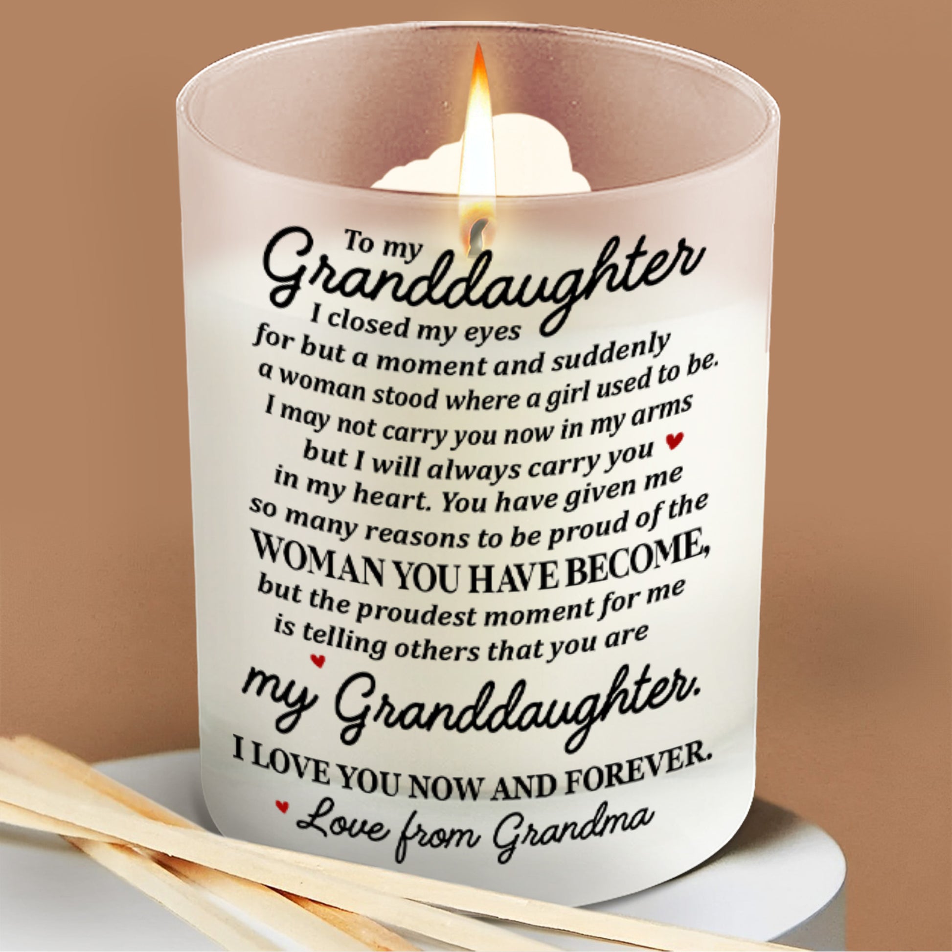 Granddaughter, Proud And Forever Love Message With Flower