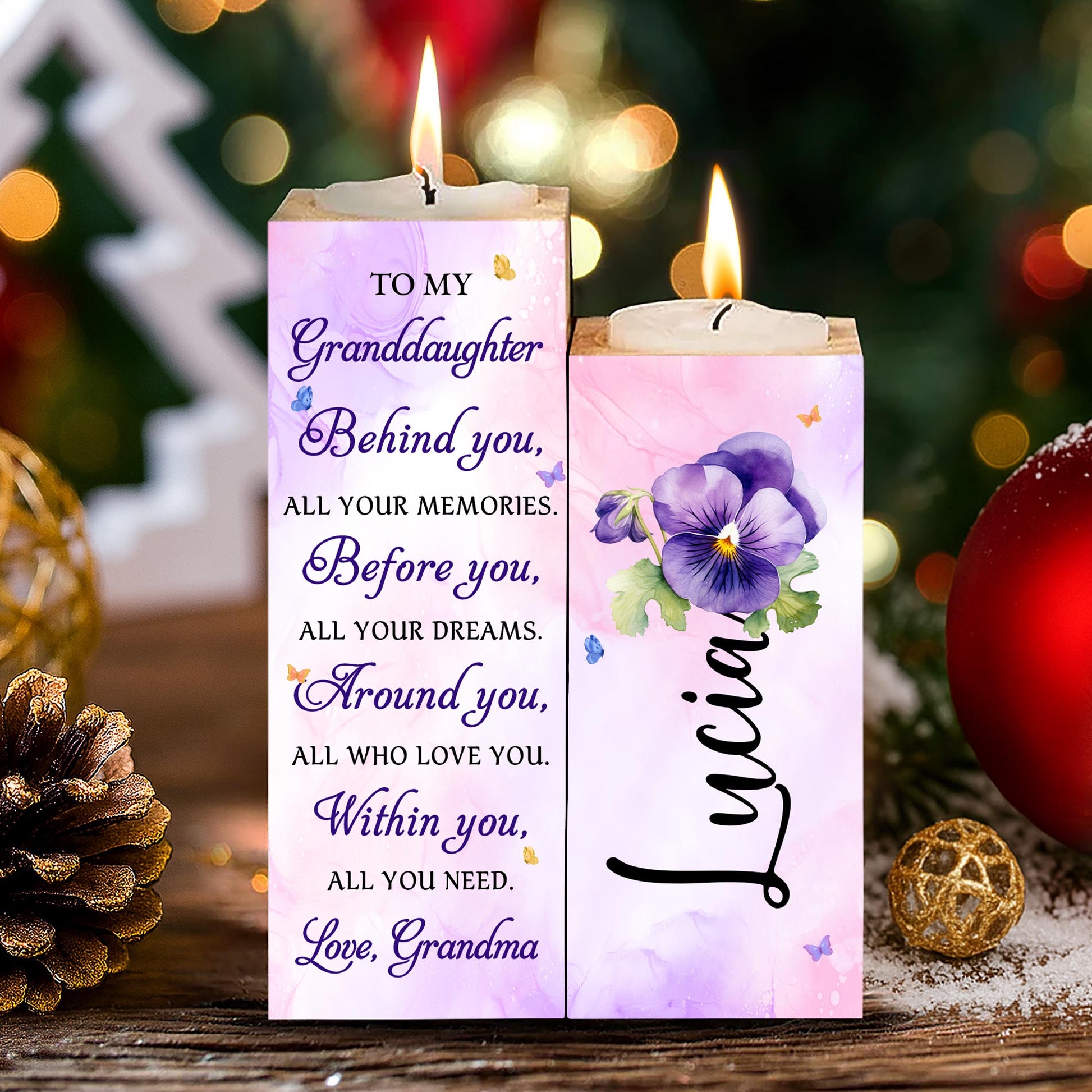 To My Granddaughter, Behind You, Flowers And Butterflies