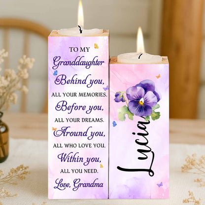 To My Granddaughter, Behind You, Flowers And Butterflies