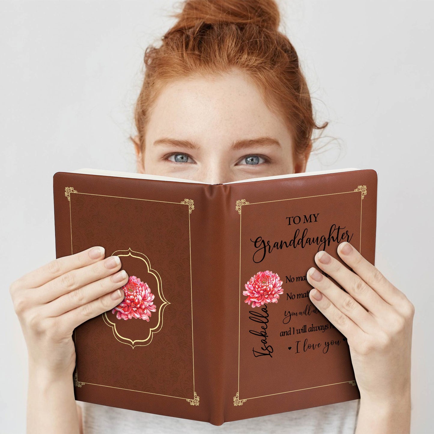 No Matter Where We Go, You Will Always Have Me - Personalized Custom Leather Journal - GDT026_JRNL