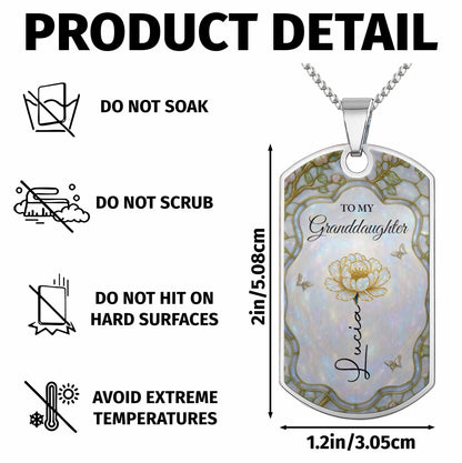 To My Granddaughter Love Forever Flower and Butterflies