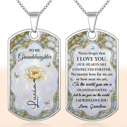 To My Granddaughter Love Forever Flower and Butterflies