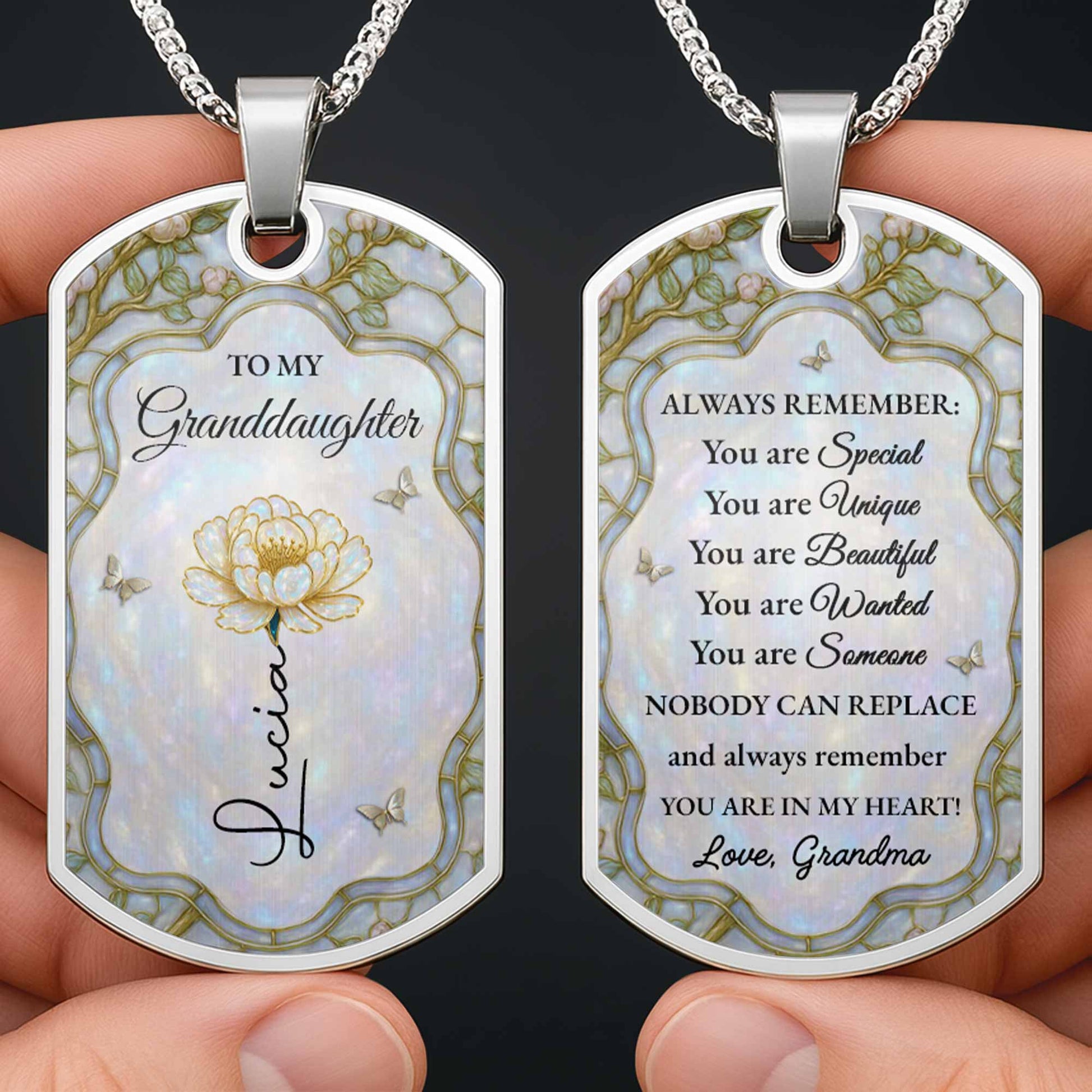 To My Granddaughter, Love You Forever, Flower And Butterflies