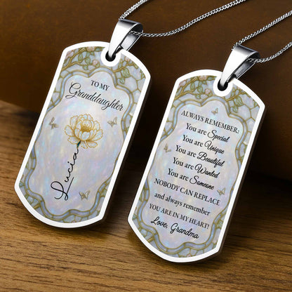 To My Granddaughter, Love You Forever, Flower And Butterflies