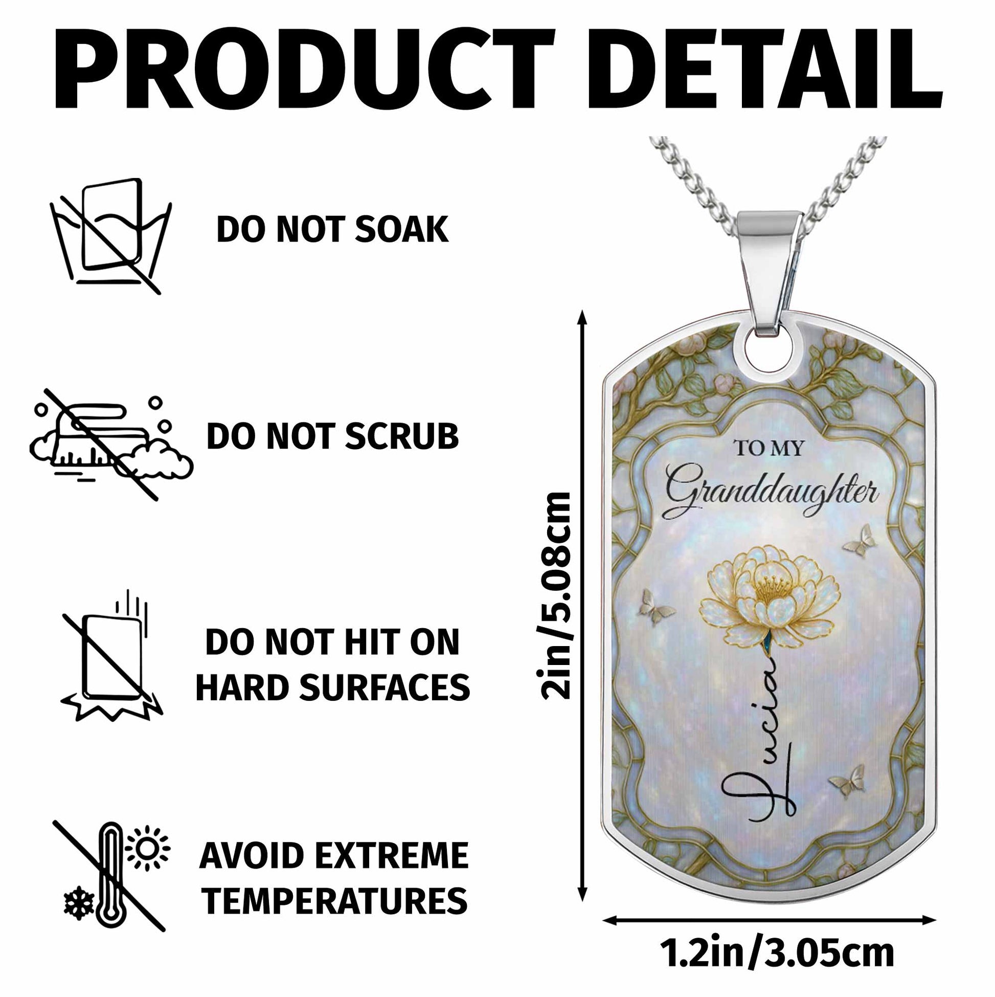 To My Granddaughter, Love You Forever, Flower And Butterflies