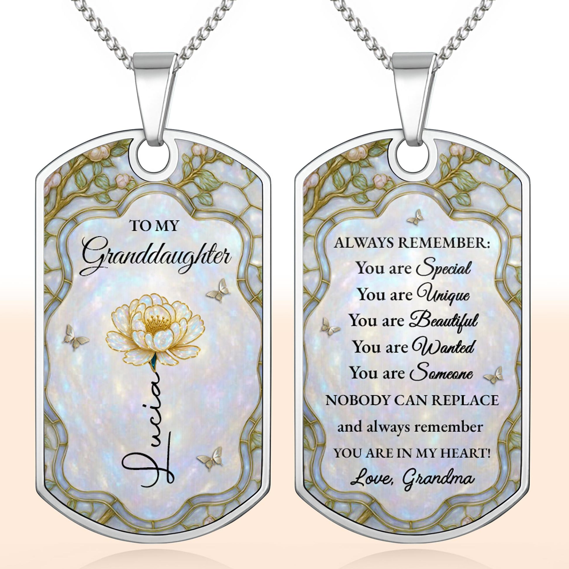 To My Granddaughter, Love You Forever, Flower And Butterflies