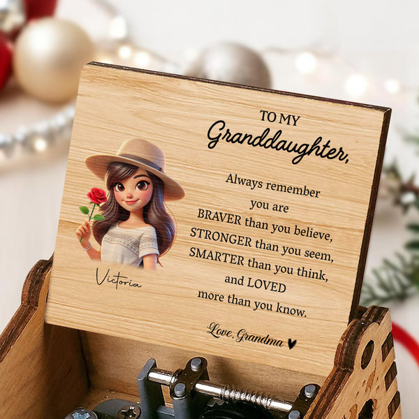 Braver Stronger Smarter Loved Rose and Girl Design