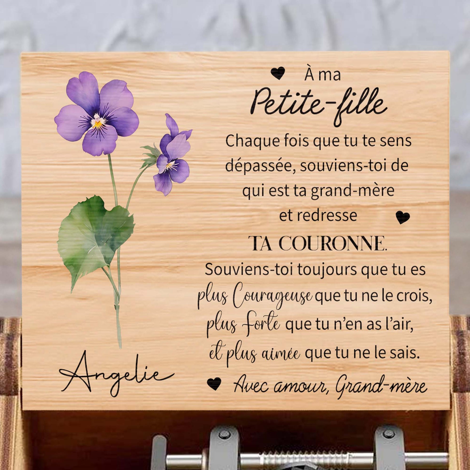 Straighten Your Crown, Flowers Music Box Message