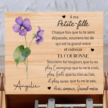 Straighten Your Crown, Flowers Music Box Message