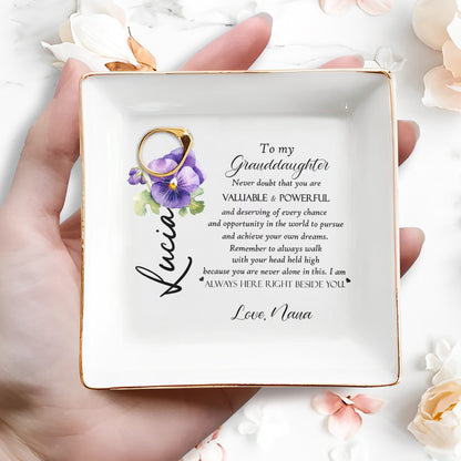 Keep Your Treasures Safe In This Elegant Dish - Personalized Custom Jewelry Dish - GDT048_SCRD