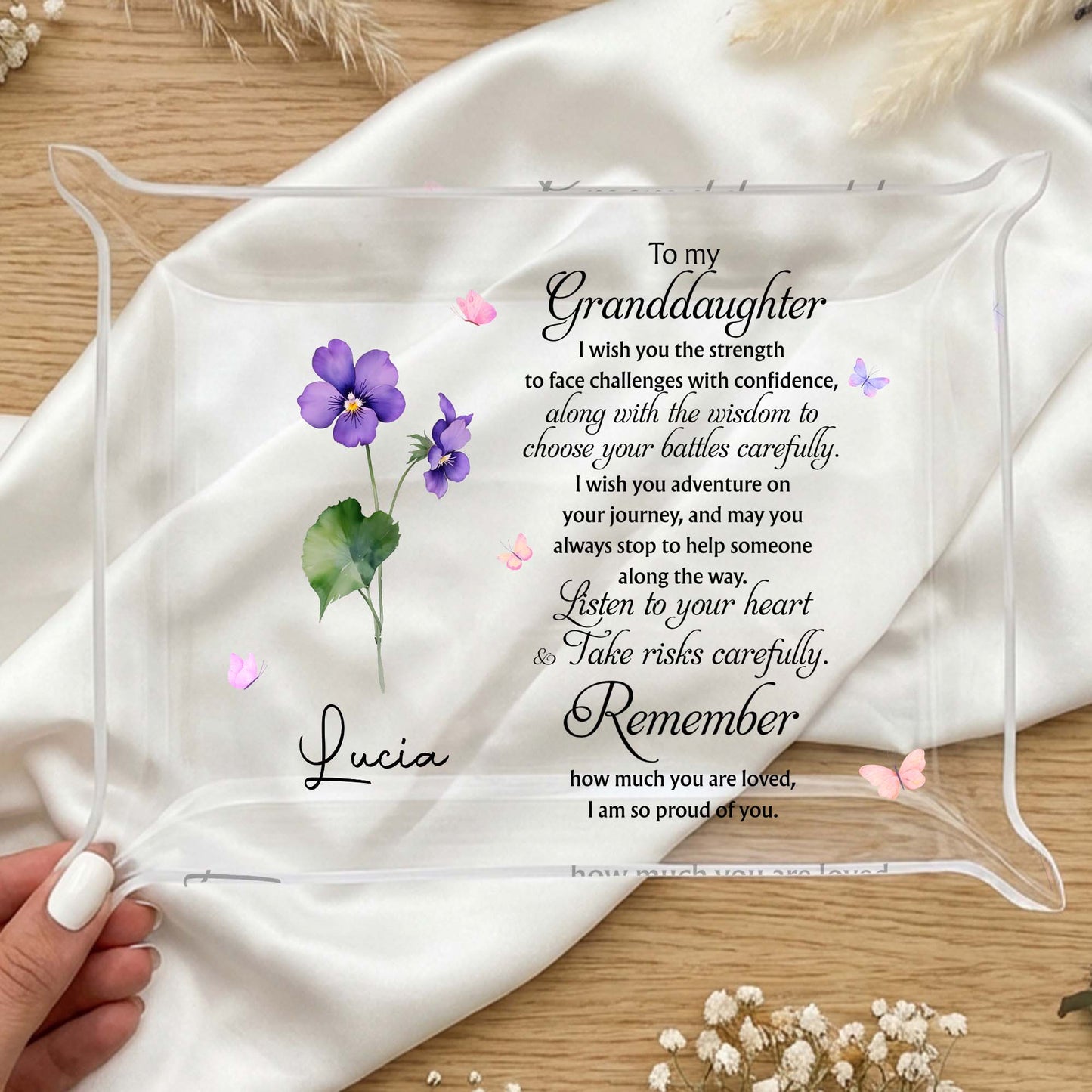 To My Granddaughter, I Wish You The Strength, Flowers