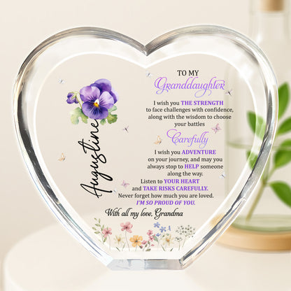 TO MY Granddaughter, I Wish You Strength, Adventure, Flowers and Butterflies