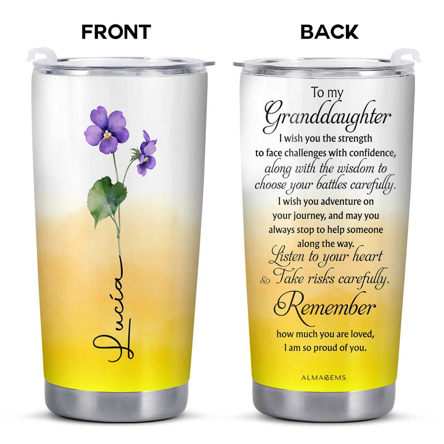 Hold Close To Nature's Heart Flower Tumbler - Personalized Custom Stainless Steel Tumbler 20oz 30oz - GDT060_TB