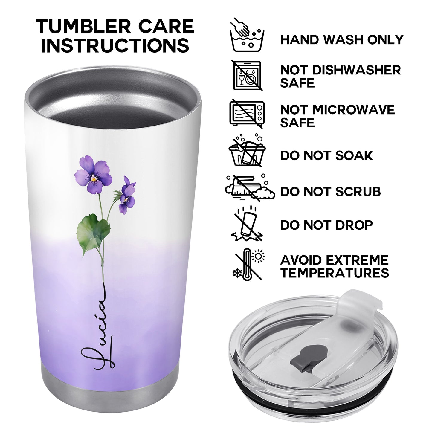 Hold Close To Nature's Heart Flower Tumbler - Personalized Custom Stainless Steel Tumbler 20oz 30oz - GDT060_TB