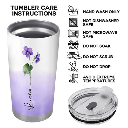 Hold Close To Nature's Heart Flower Tumbler - Personalized Custom Stainless Steel Tumbler 20oz 30oz - GDT060_TB