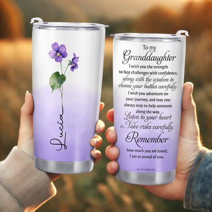 Hold Close To Nature's Heart Flower Tumbler - Personalized Custom Stainless Steel Tumbler 20oz 30oz - GDT060_TB