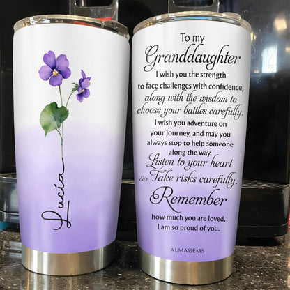 Hold Close To Nature's Heart Flower Tumbler - Personalized Custom Stainless Steel Tumbler 20oz 30oz - GDT060_TB