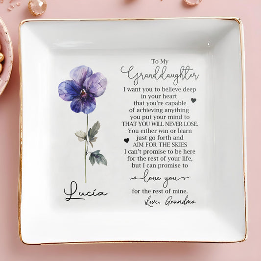 Granddaughter Encouragement Quote With Floral Design