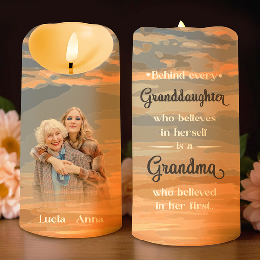 Granddaughter And Grandma Belief Inspiring Quote With Clouds