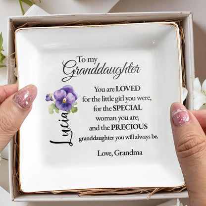 To My Granddaughter Special Love Pansy Flower Design