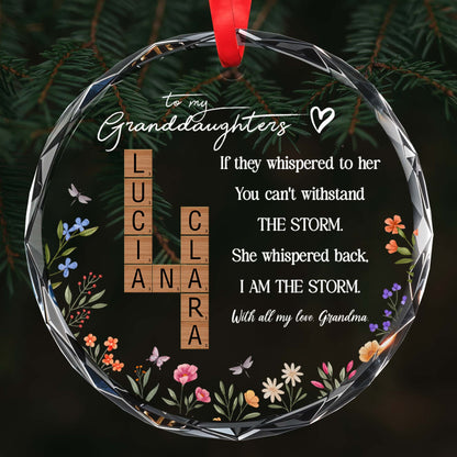 I Am The Storm Quote With Flowers For Granddaughters