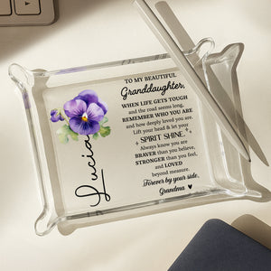 To My Beautiful Granddaughter, Pansy Flower Design