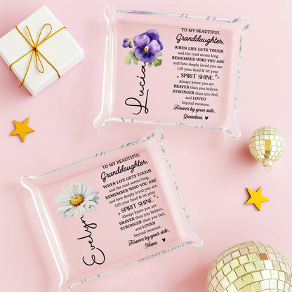 To My Beautiful Granddaughter, Pansy Flower Design