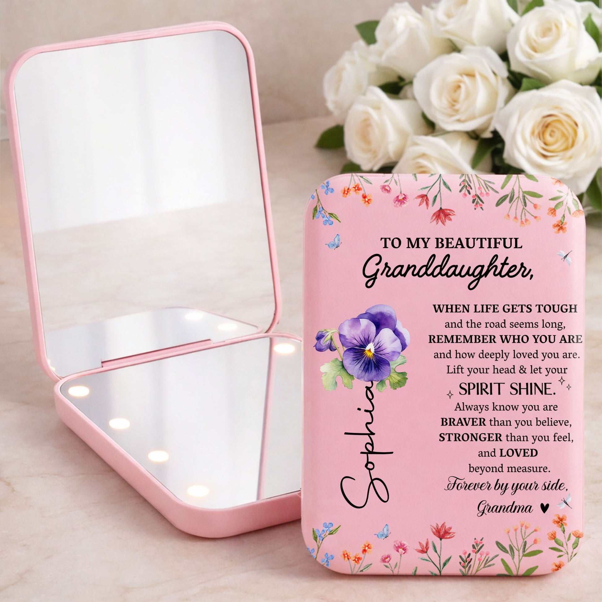 To My Beautiful Granddaughter Let Your Spirit Shine Floral