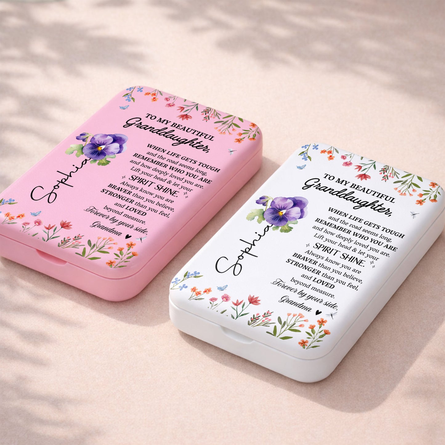 To My Beautiful Granddaughter Let Your Spirit Shine Floral