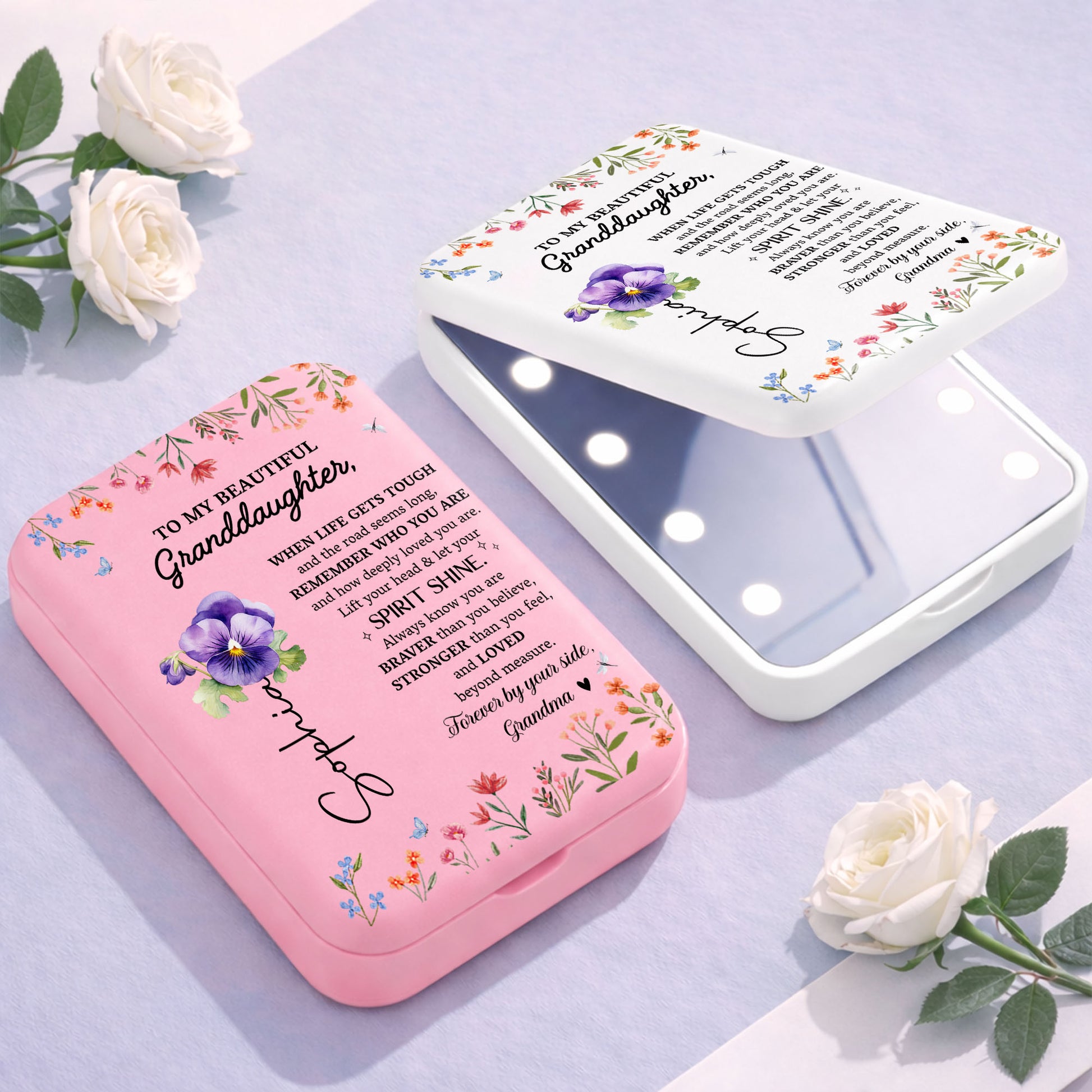 To My Beautiful Granddaughter Let Your Spirit Shine Floral