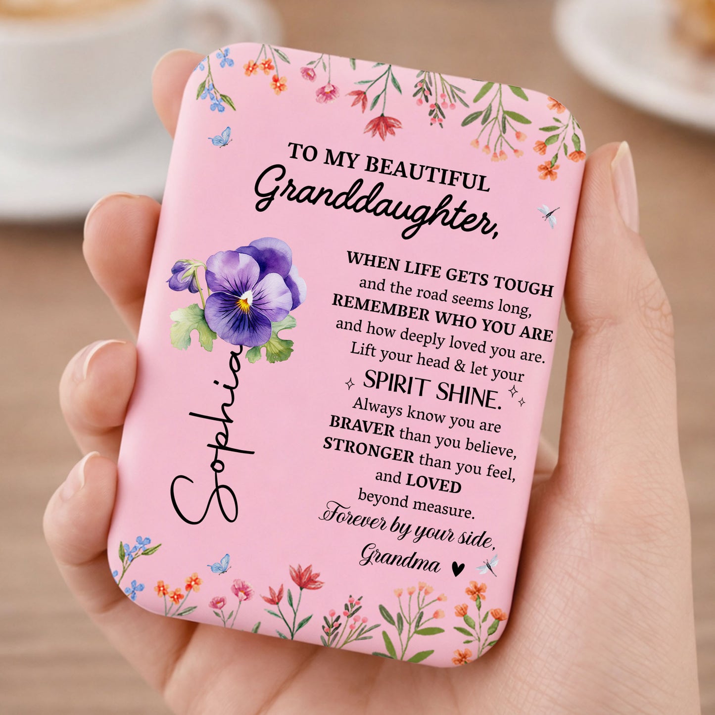 To My Beautiful Granddaughter Let Your Spirit Shine Floral