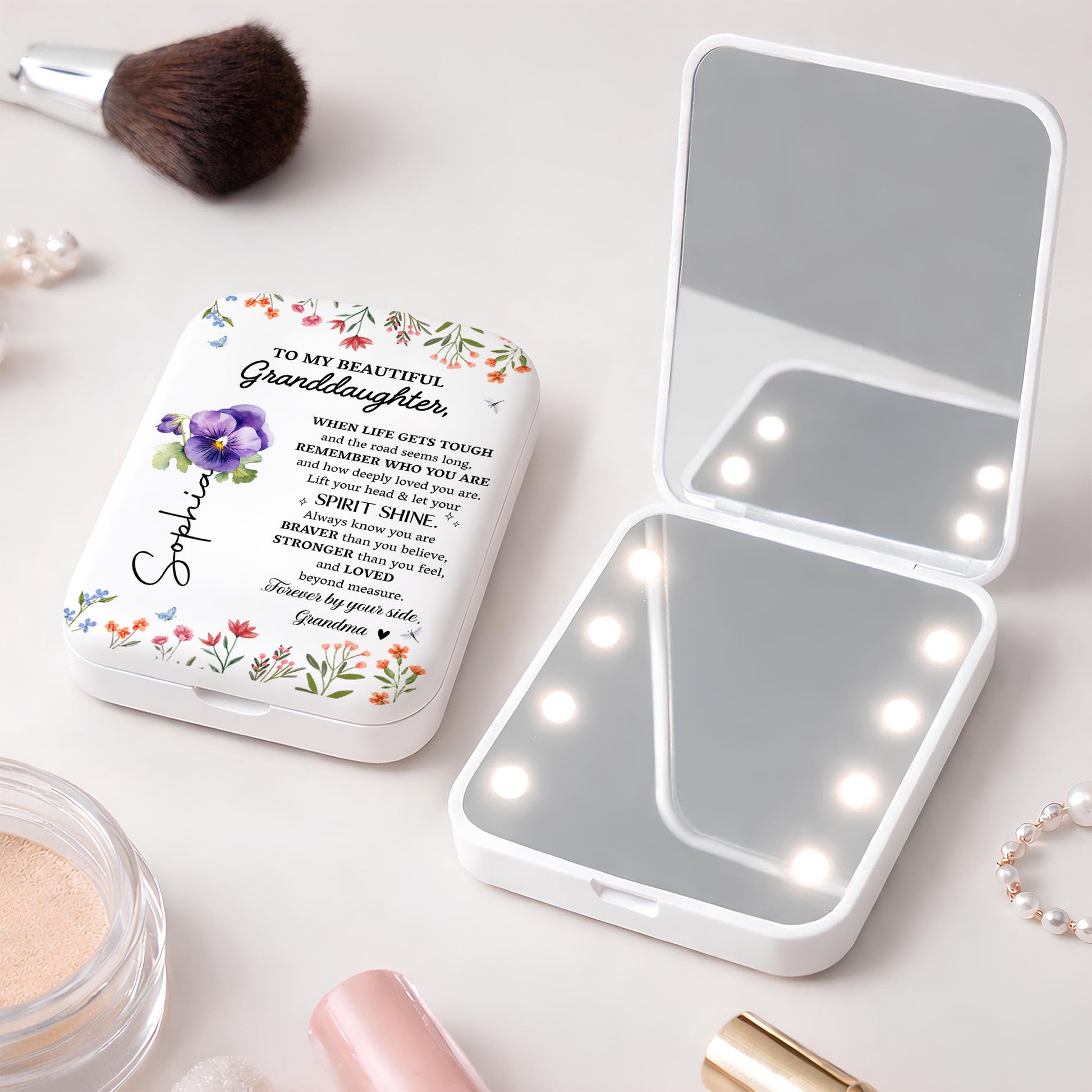 To My Beautiful Granddaughter Let Your Spirit Shine Floral