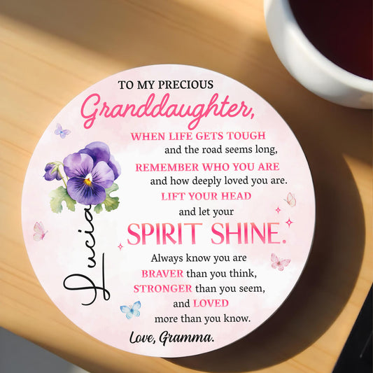 To My Precious Granddaughter, Remember How Brave, Flowers and Butterflies