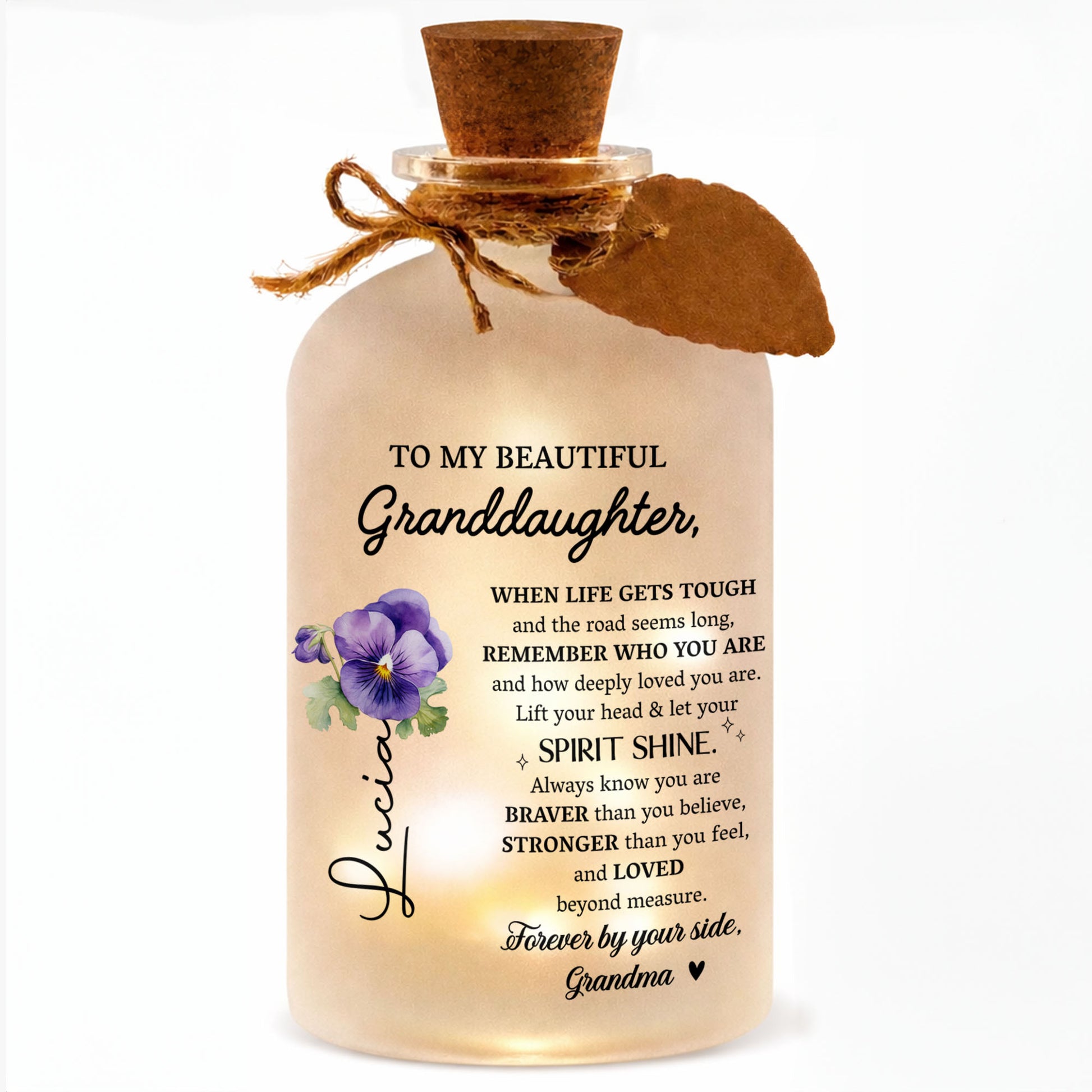 To My Beautiful Granddaughter Encouragement Message With Flowers