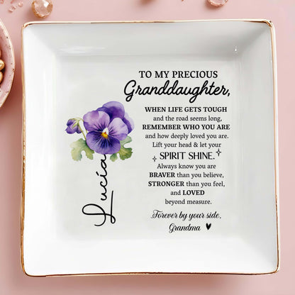 Precious Granddaughter, Remember Who You Are With Pansy Flower